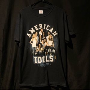 Live Tour 2008 American Idol TV Show Graphic Shirt Sz L Adult S/S Used  20x31